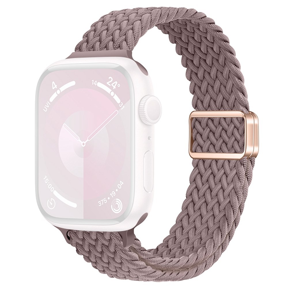 Apple Watch Series 7/8/9/10/11/SE/Ultra /Ultra 2/Ultra 3- 42/44/45/46/49 mm KALEBOL Πλεκτό Λουράκι Από Nylon Smoke Purple
