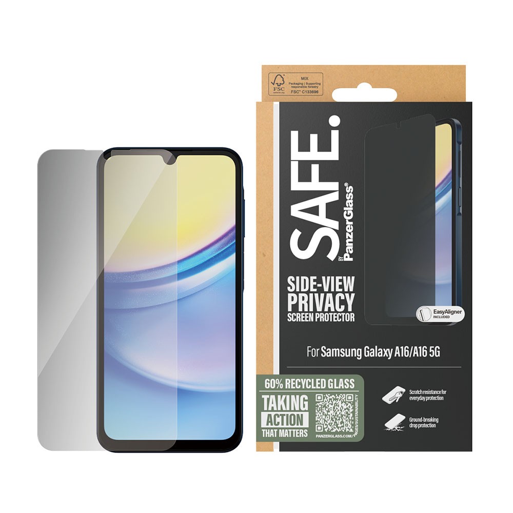 Samsung Galaxy A16 4G / 5G SAFE. by PanzerGlass Privacy Screen Protector/Ultra-Wide Fit Black