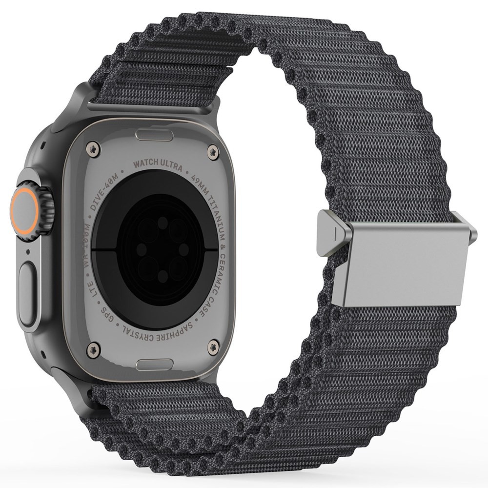 Apple Watch Series 7/8/9/10/SE - 38/40/41/42 mm DUX DUCIS Λουράκι Από Nylon Dark Grey