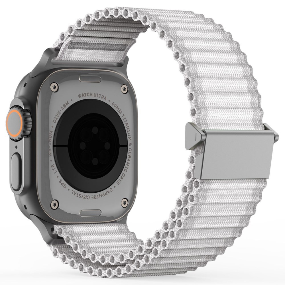 Apple Watch Series 7/8/9/10/SE - 38/40/41/42 mm DUX DUCIS Λουράκι Από Nylon White