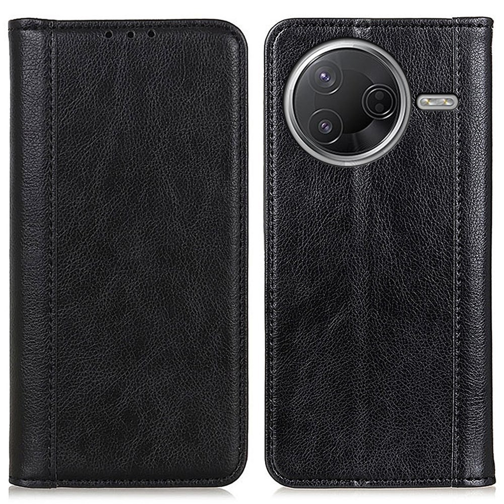 Xiaomi Poco F7 Pro 5G Split Leather Θήκη Βιβλίο Black