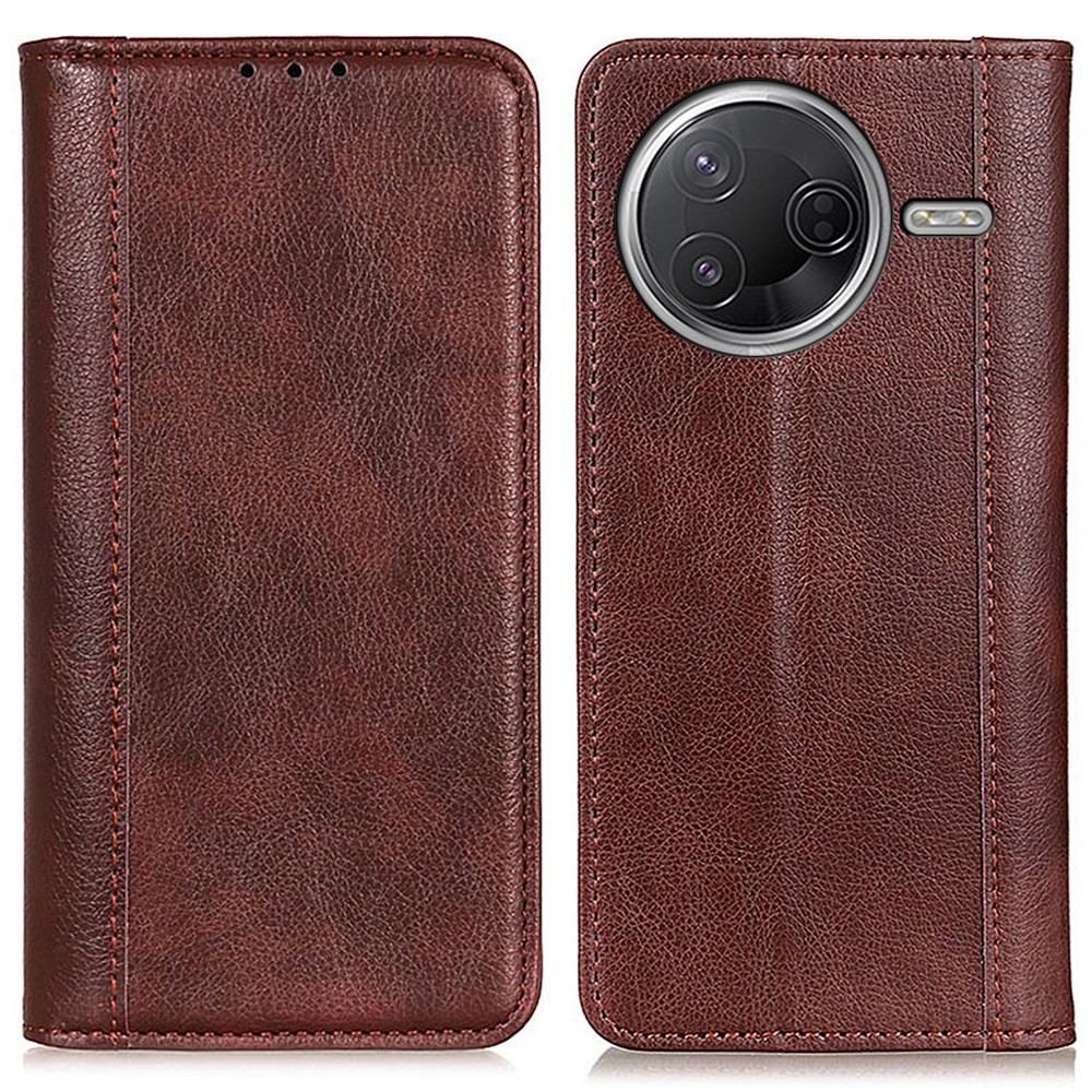 Xiaomi Poco F7 Pro 5G Split Leather Θήκη Βιβλίο Brown