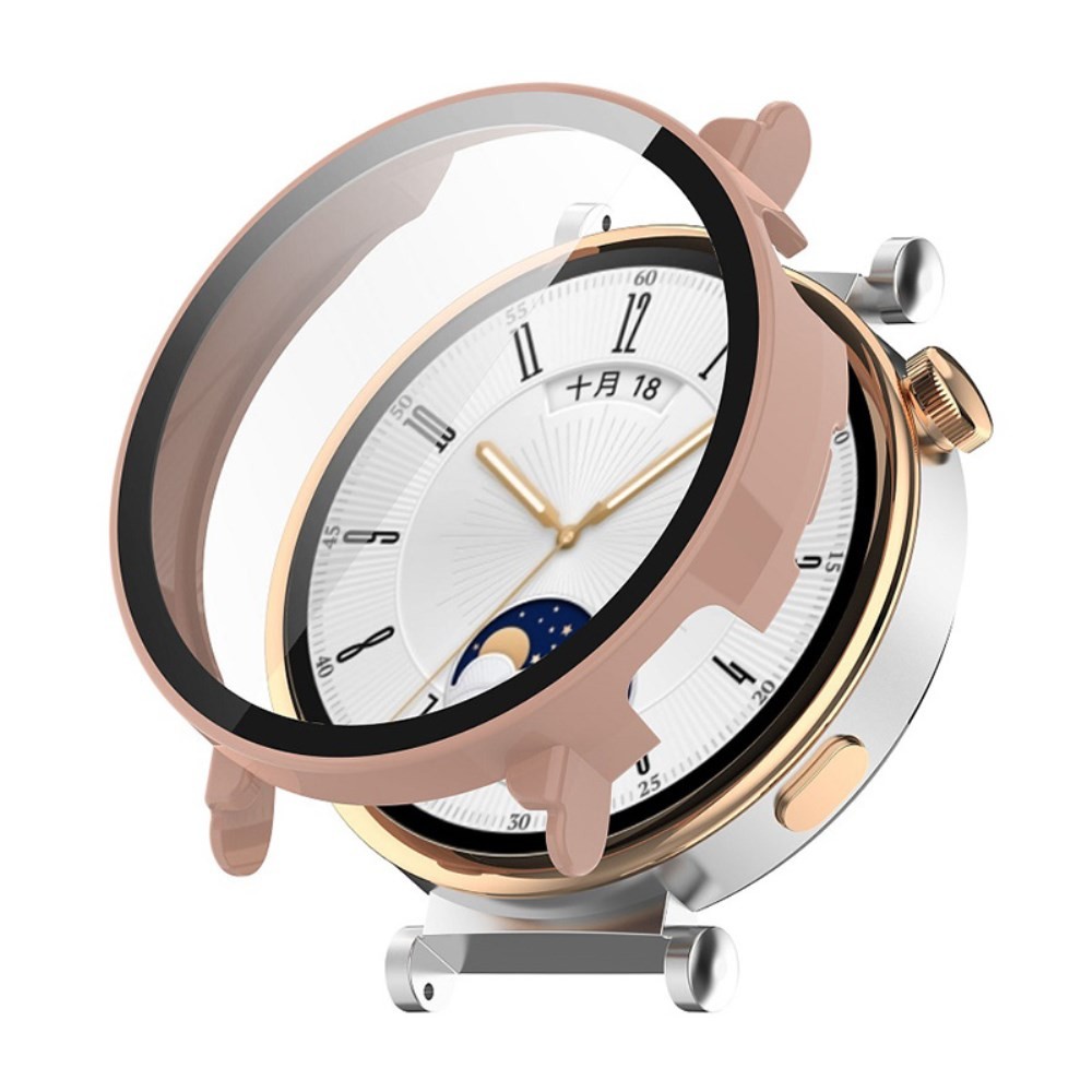 Huawei Watch GT 4 - 41mm ENKAY Θήκη και Προστασία Οθόνης Pink