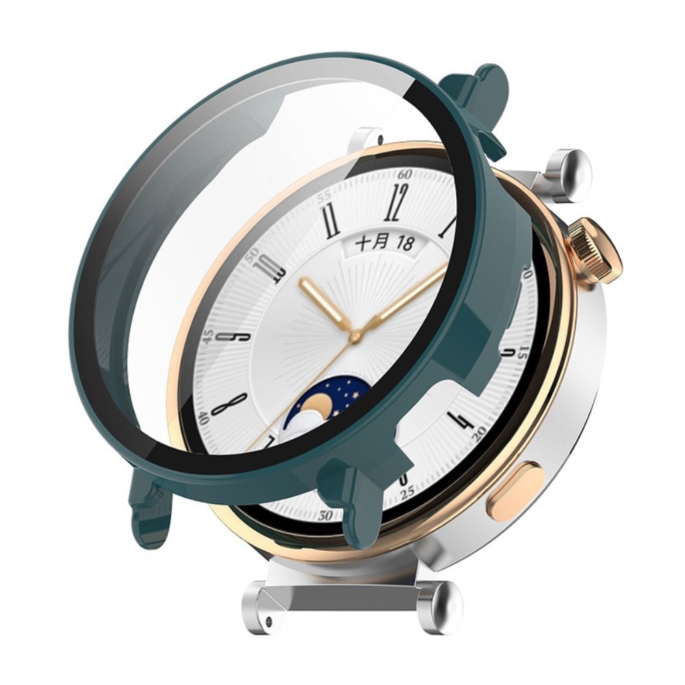 Huawei Watch GT 4 - 41mm ENKAY Θήκη και Προστασία Οθόνης Dark Green