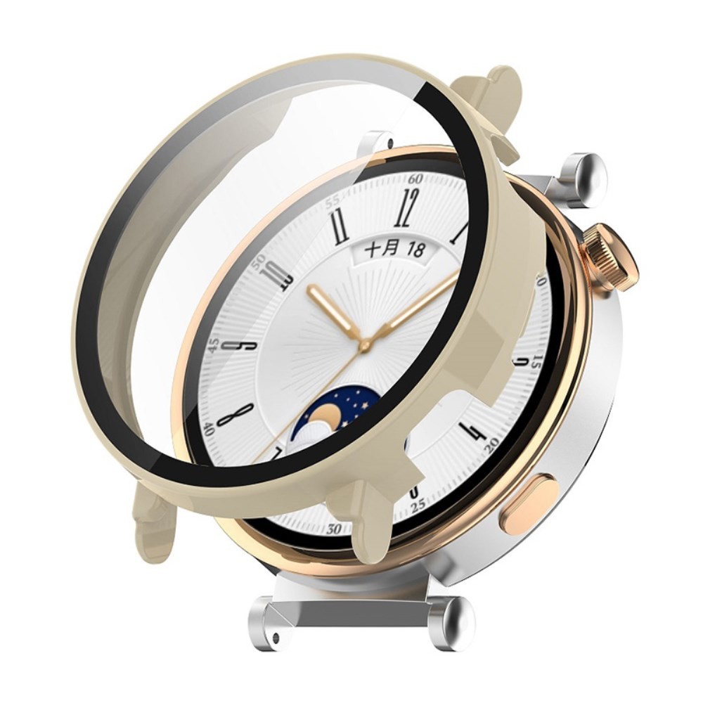 Huawei Watch GT 4 - 41mm ENKAY Θήκη και Προστασία Οθόνης Ivory White