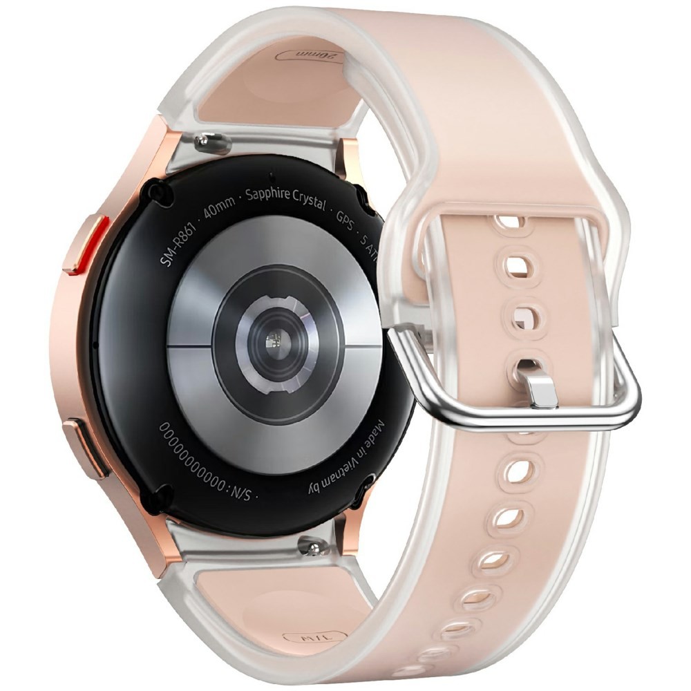 Samsung Galaxy Watch 5/5 Active/5 Pro/6/6 Classic/7/FE - 40/42/43/44/46/47 mm KALEBOL Λουράκι Σιλικόνης ranslucent Pink