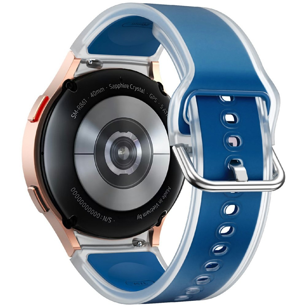 Samsung Galaxy Watch 5/5 Active/5 Pro/6/6 Classic/7/FE - 40/42/43/44/46/47 mm KALEBOL Λουράκι Σιλικόνης Translucent Slate Blue