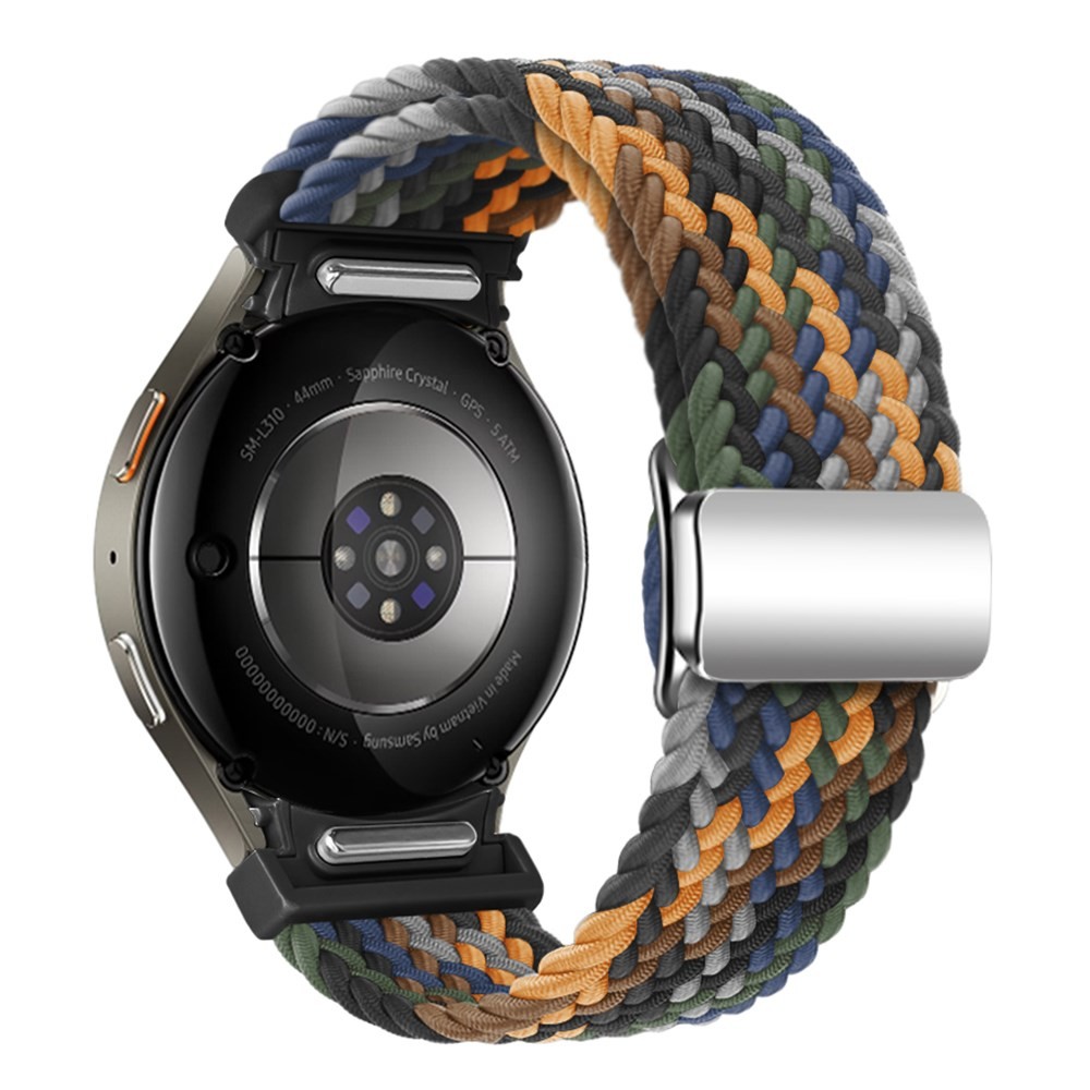 Samsung Galaxy Watch 5/5 Active/5 Pro/6/6 Classic/7/FE - 40 mm KALEBOL Πλεκτό Λουράκι Camo Rainbow