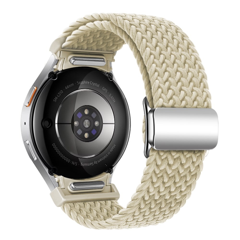 Samsung Galaxy Watch 5/5 Active/5 Pro/6/6 Classic/7/FE - 40 mm KALEBOL Πλεκτό Λουράκι Beige