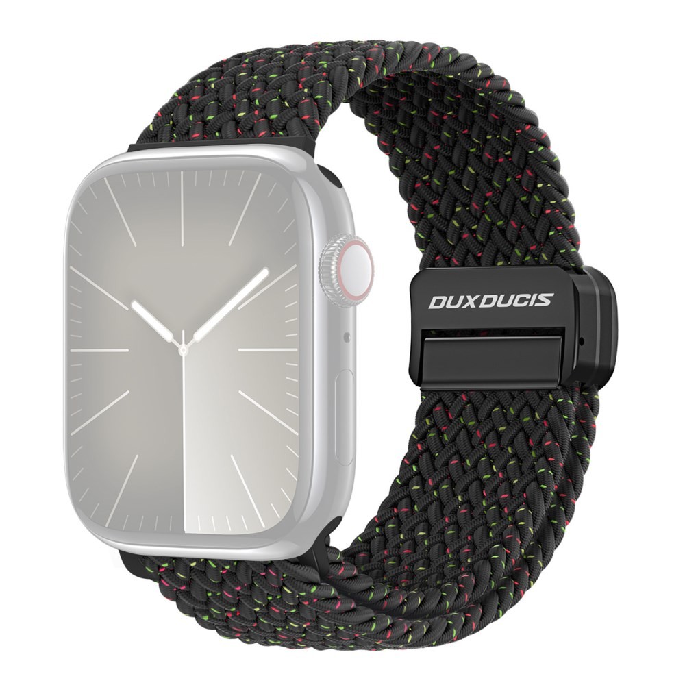 Apple Watch Series 7/8/9/10/SE - 38/40/41/42 mm DUX DUCIS Λουράκι Από Nylon Black Unity