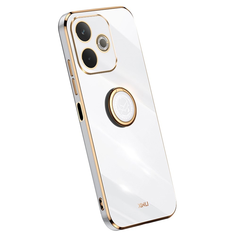 Oppo A5 Pro 4G/5G XINLI Straight Θήκη Σιλικόνης με Δαχτυλίδι White