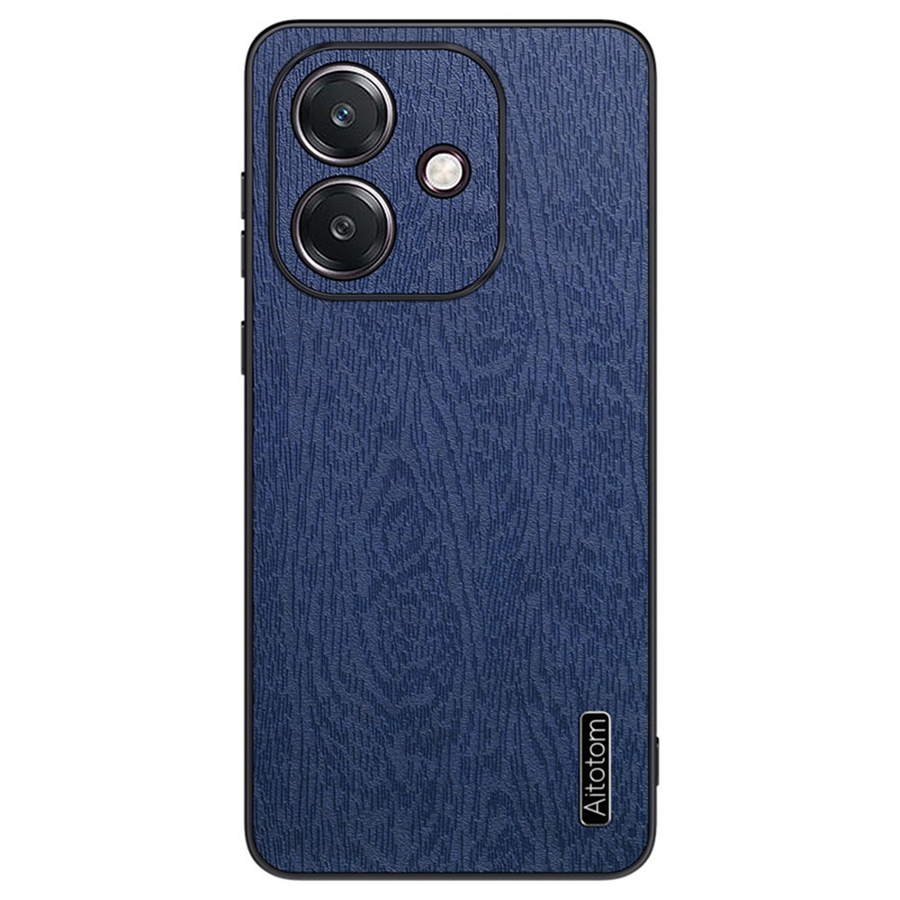 Oppo A5 Pro 4G/5G Wood Σκληρή Θήκη Blue