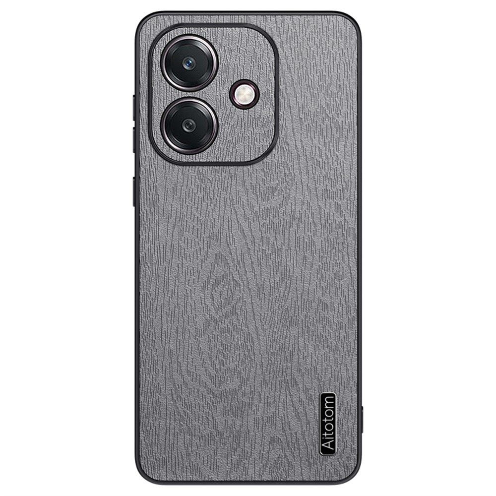 Oppo A5 Pro 4G/5G Wood Σκληρή Θήκη Grey