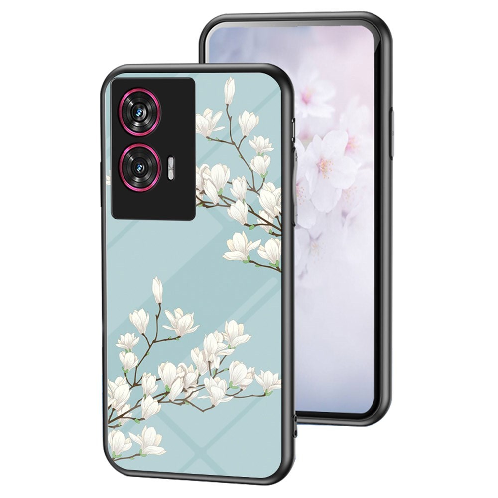 Motorola Edge 50 Fusion 5G Floral Σκληρή Θήκη με Τζάμι Gardenias