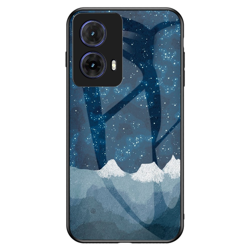 Motorola Moto G85 5G Starry Sky Σκληρή Θήκη με Τζάμι Blue
