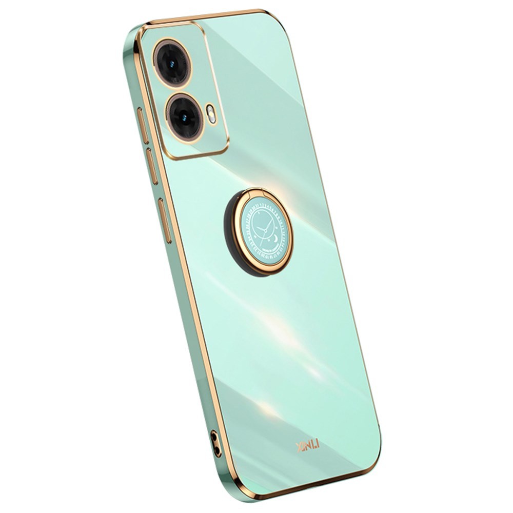 Motorola Moto G85 5G XINLI Straight Θήκη Σιλικόνης με Δαχτυλίδι Mint Green