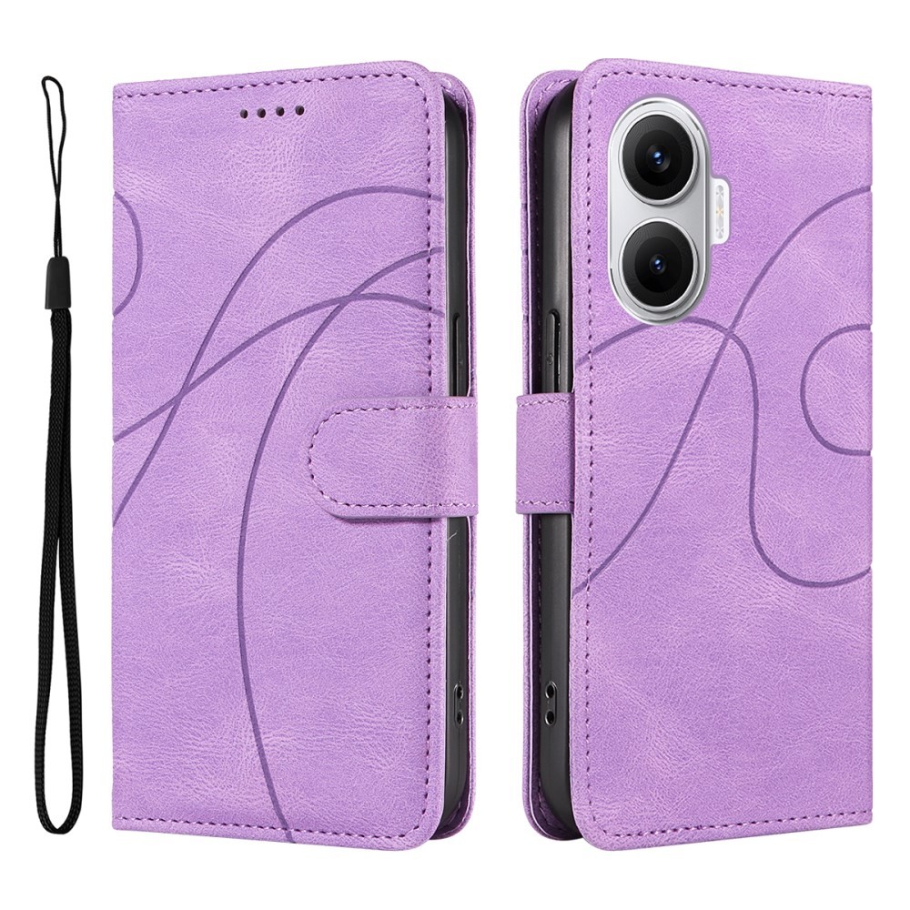 Xiaomi Poco F7 5G Lines Θήκη Πορτοφόλι Light Purple