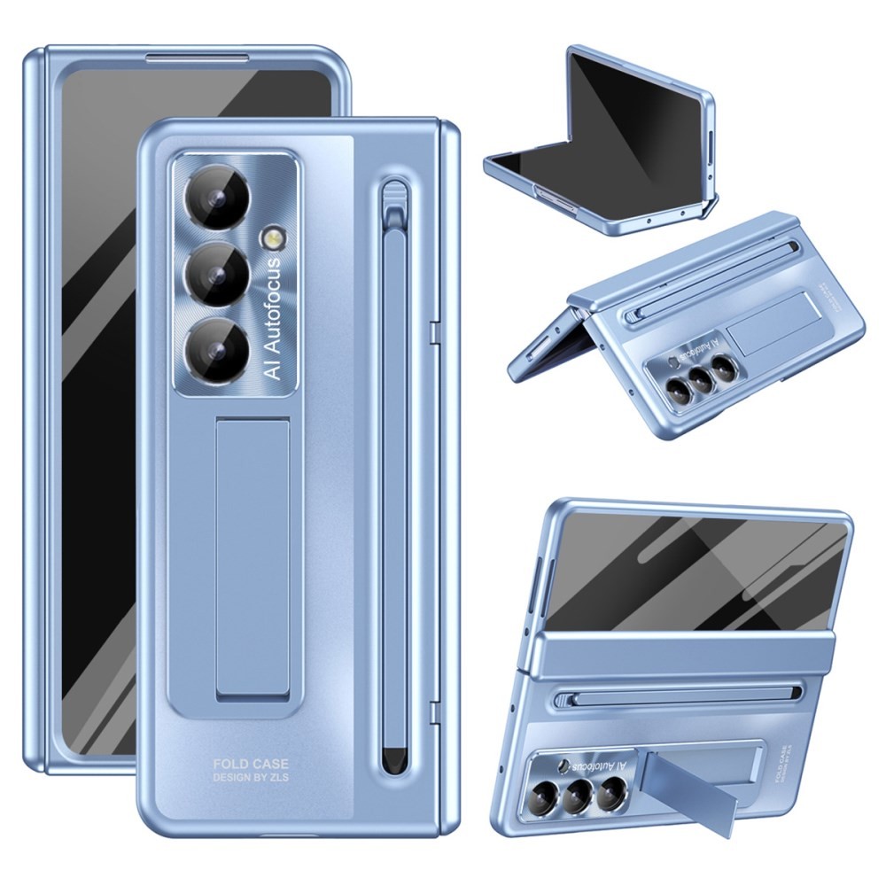 Samsung Galaxy Z Fold7 5G Σκληρή Θήκη με Στήριγμα και Push Πενάκι Blue