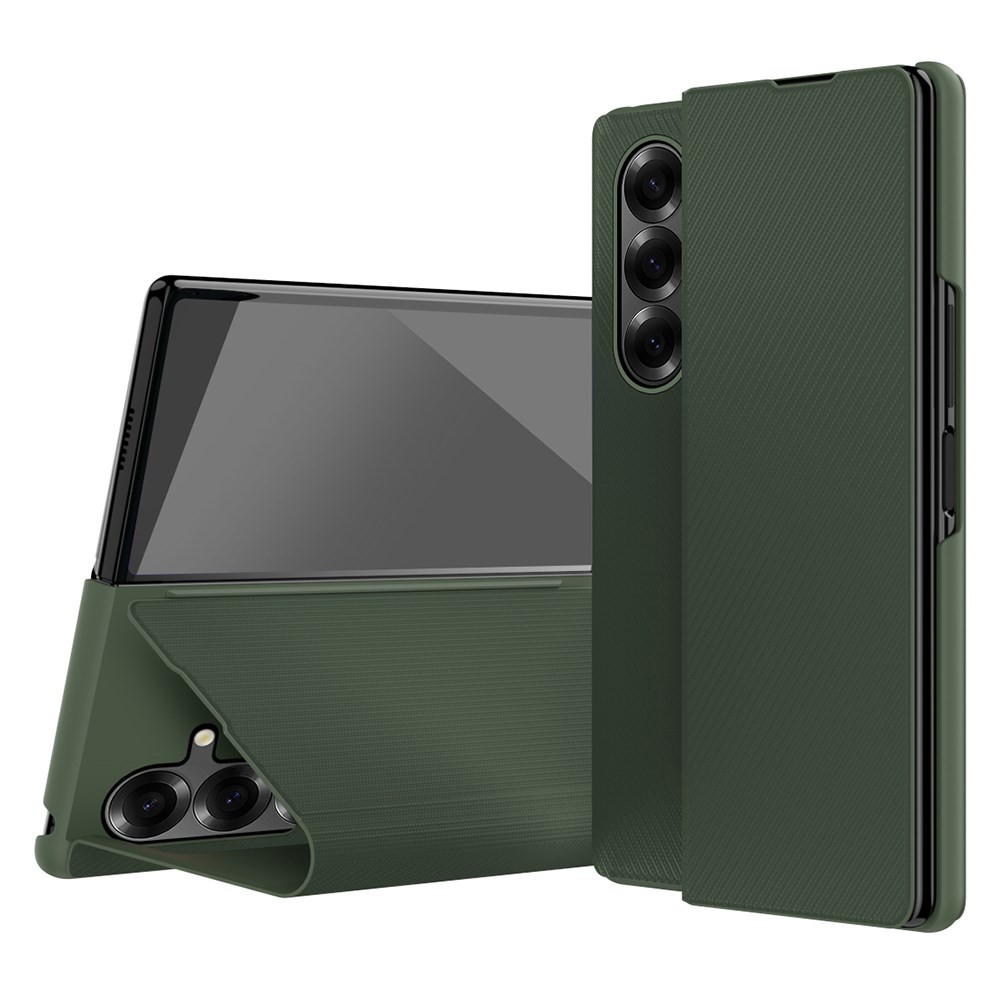Samsung Galaxy Z Fold7 5G Kevlar Texture Θήκη Βιβλίο Green