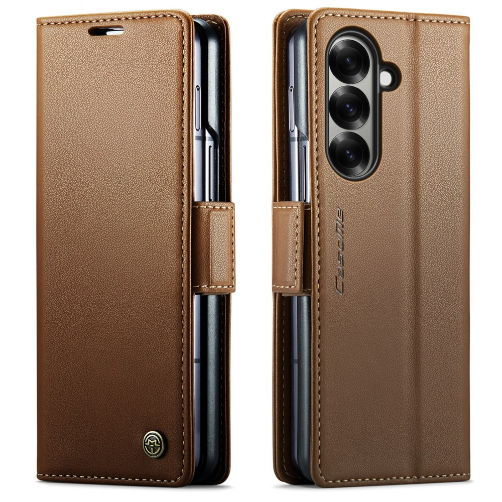 Samsung Galaxy Z Fold7 5G CaseMe 023 Luminus Θήκη Πορτοφόλι Brown