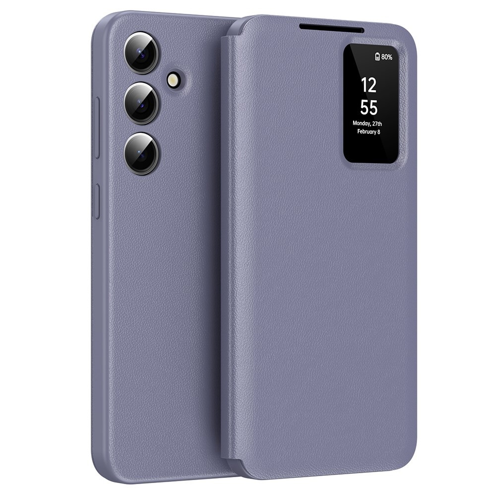 Samsung Galaxy A55 5G Smart Window Θήκη Βιβλίο Lavender Grey