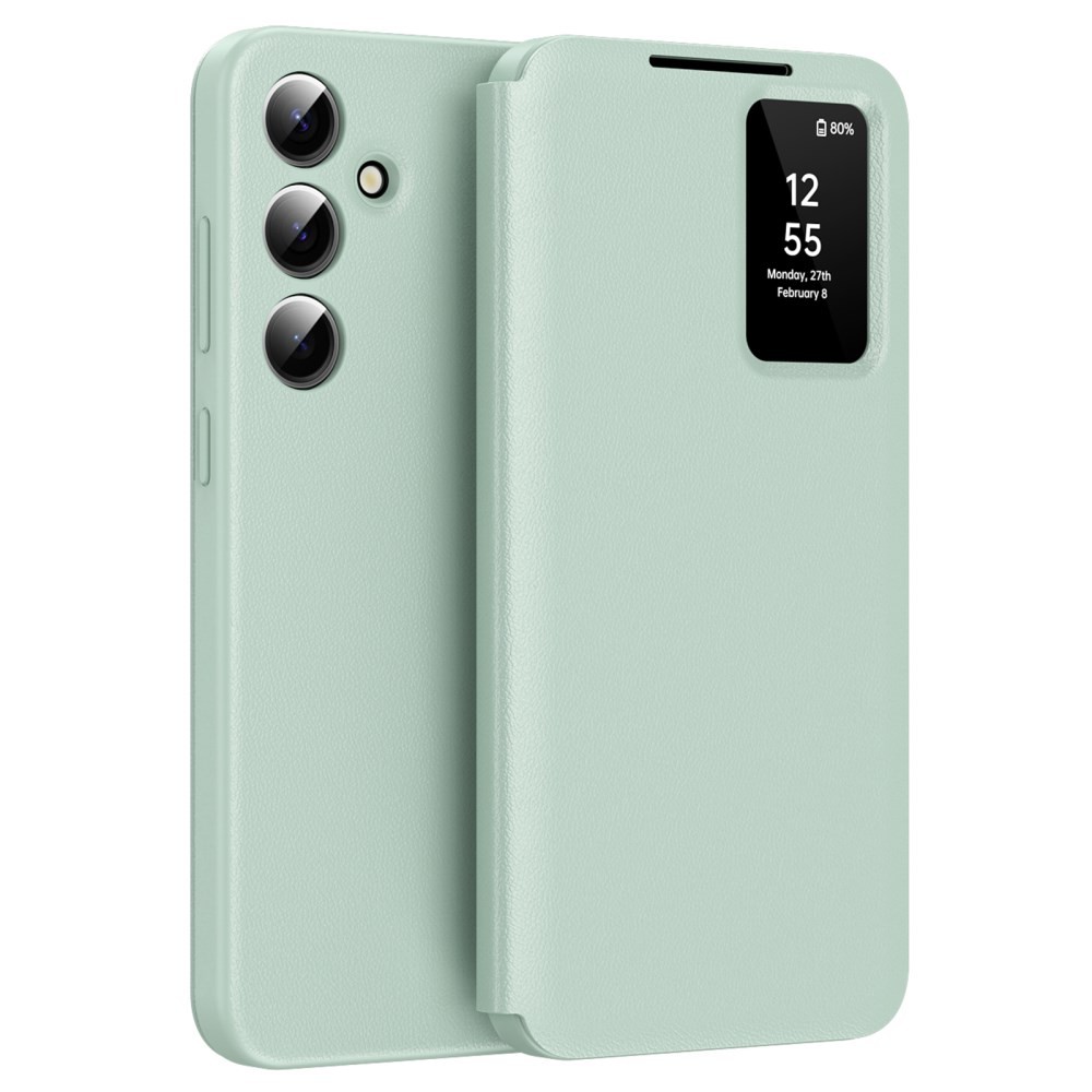 Samsung Galaxy S25 5G Smart Window Θήκη Βιβλίο Light Green