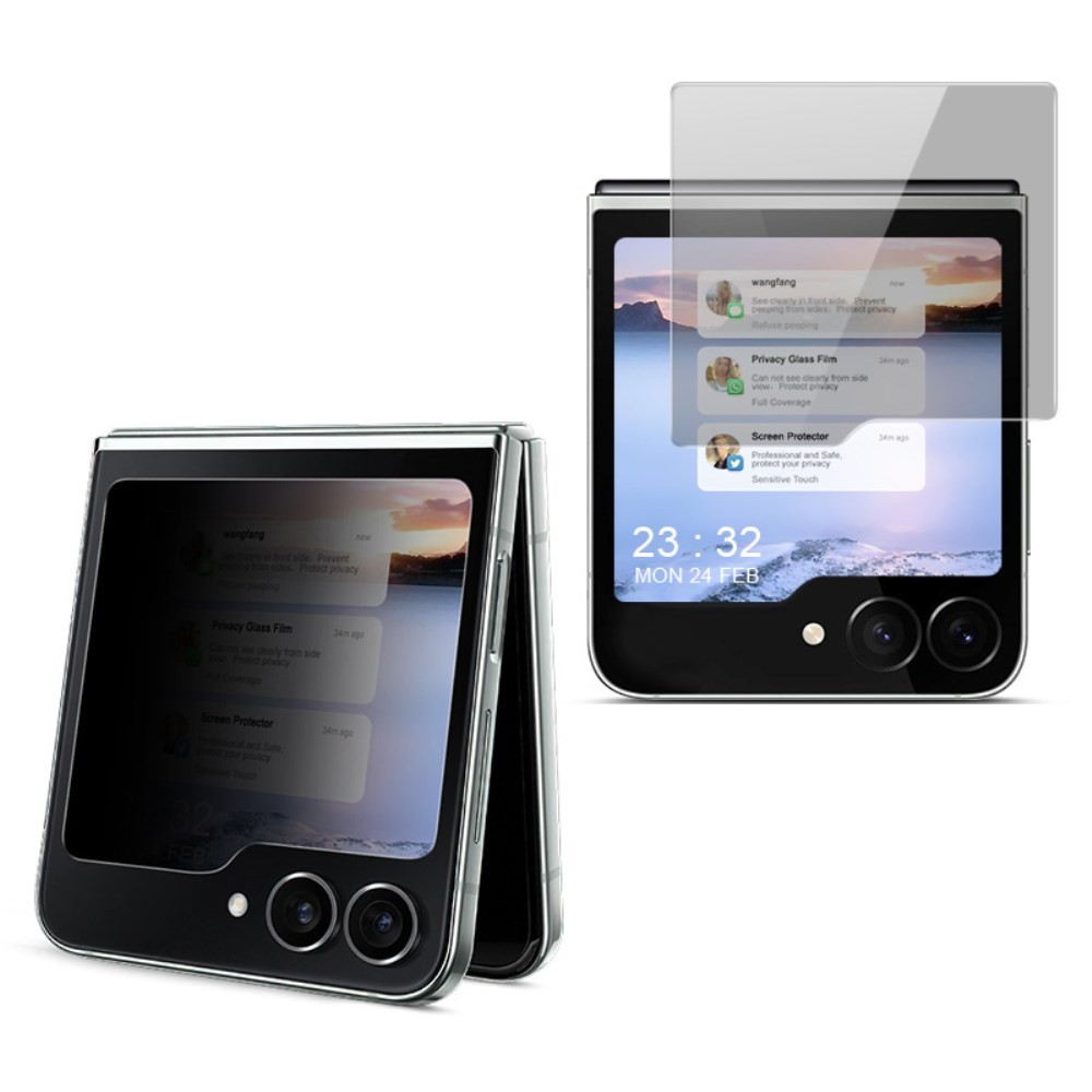 Samsung Galaxy Z Flip7 FE 5G IMAK Privacy Full Tempered Glass Δευτερεύουσας Οθόνης Black