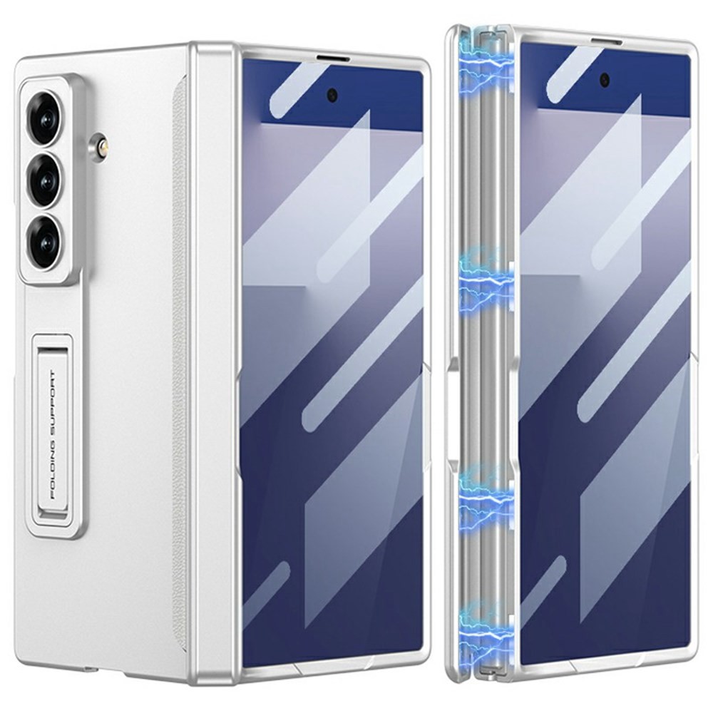 Samsung Galaxy Z Fold7 5G GKK Magnetic Σκληρή Θήκη με Στήριγμα Silver