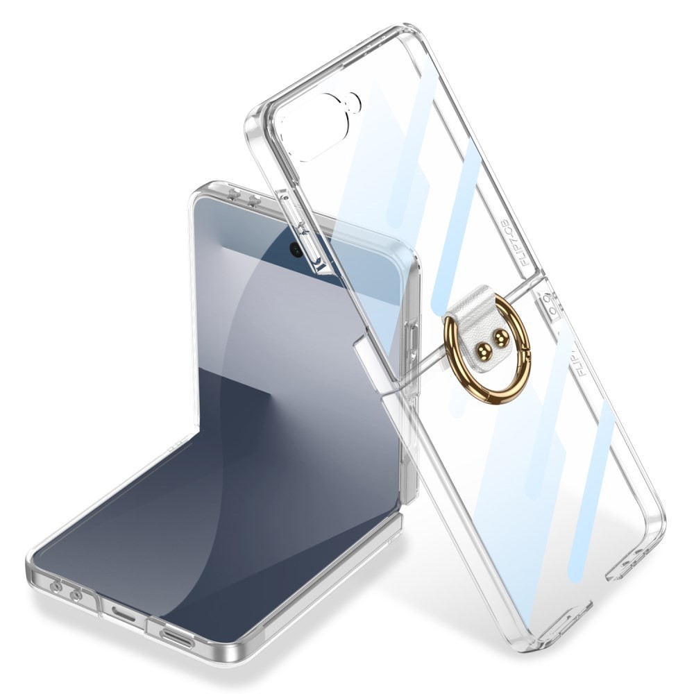 Samsung Galaxy Z Flip7 5G GKK Electroplating Σκληρή Θήκη με Κρίκο Transparent