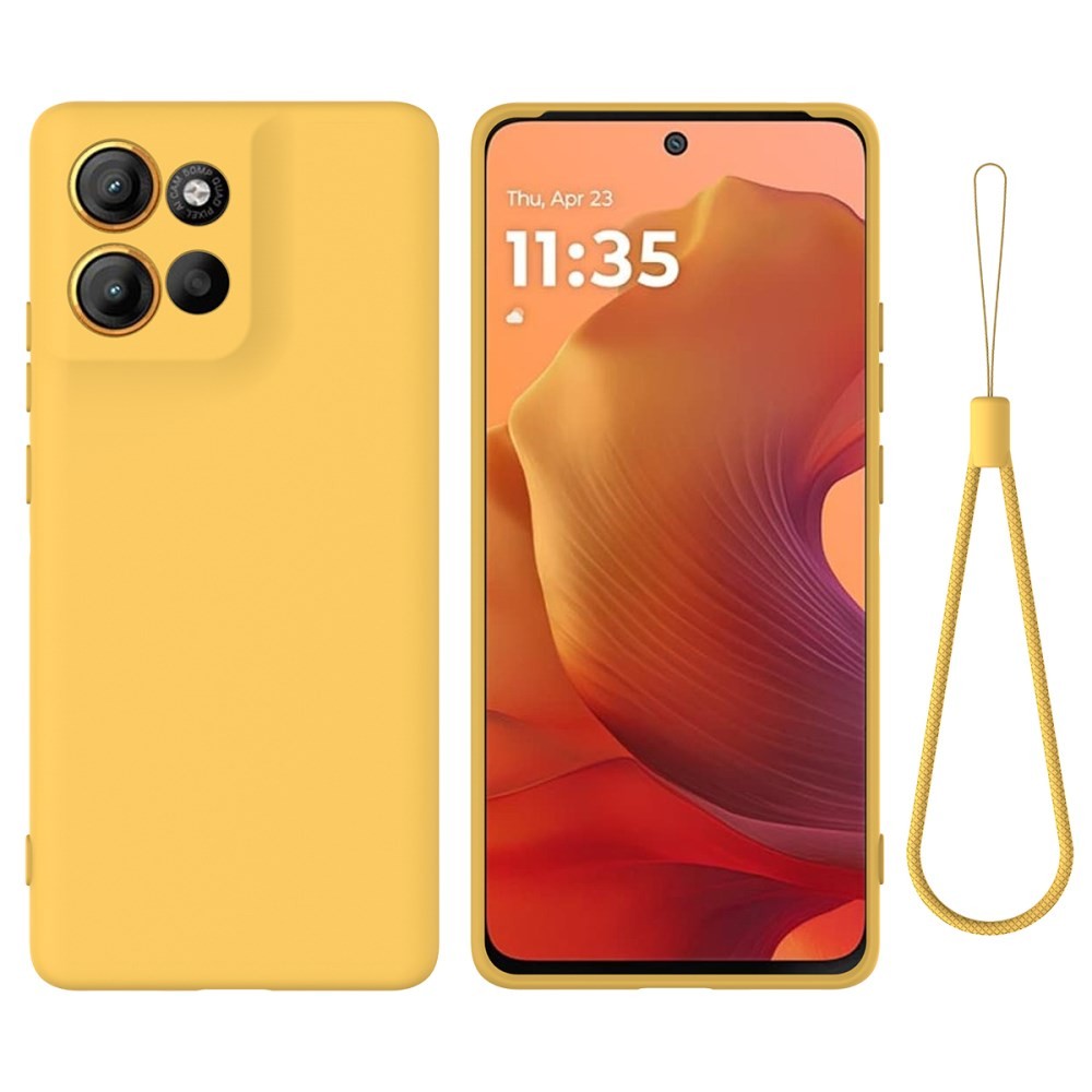 Motorola Moto G86 5G Solid Color Θήκη Σιλικόνης Yellow