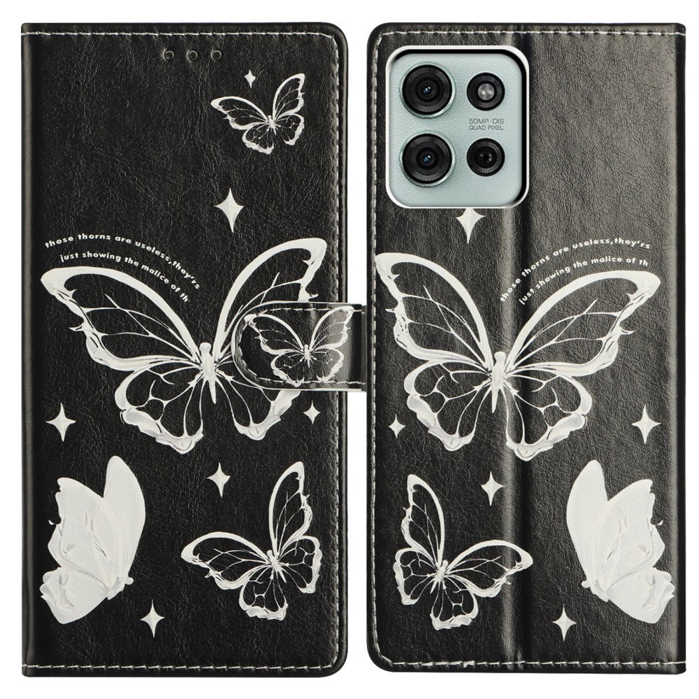 Motorola Moto G86 5G 3D Pattern Θήκη Πορτοφόλι Butterfly