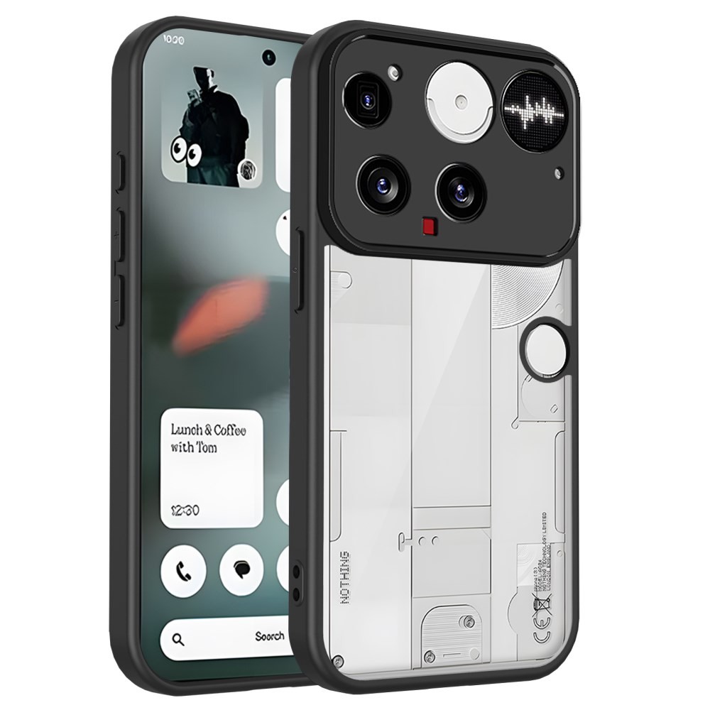 Nothing Phone (3) Color Frame Διάφανη Θήκη Σιλικόνης Black