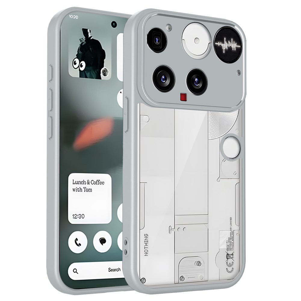 Nothing Phone (3) Color Frame Διάφανη Θήκη Σιλικόνης Grey