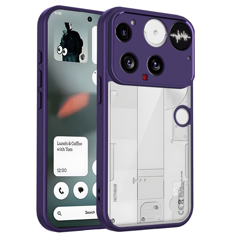 Nothing Phone (3) Color Frame Διάφανη Θήκη Σιλικόνης Purple