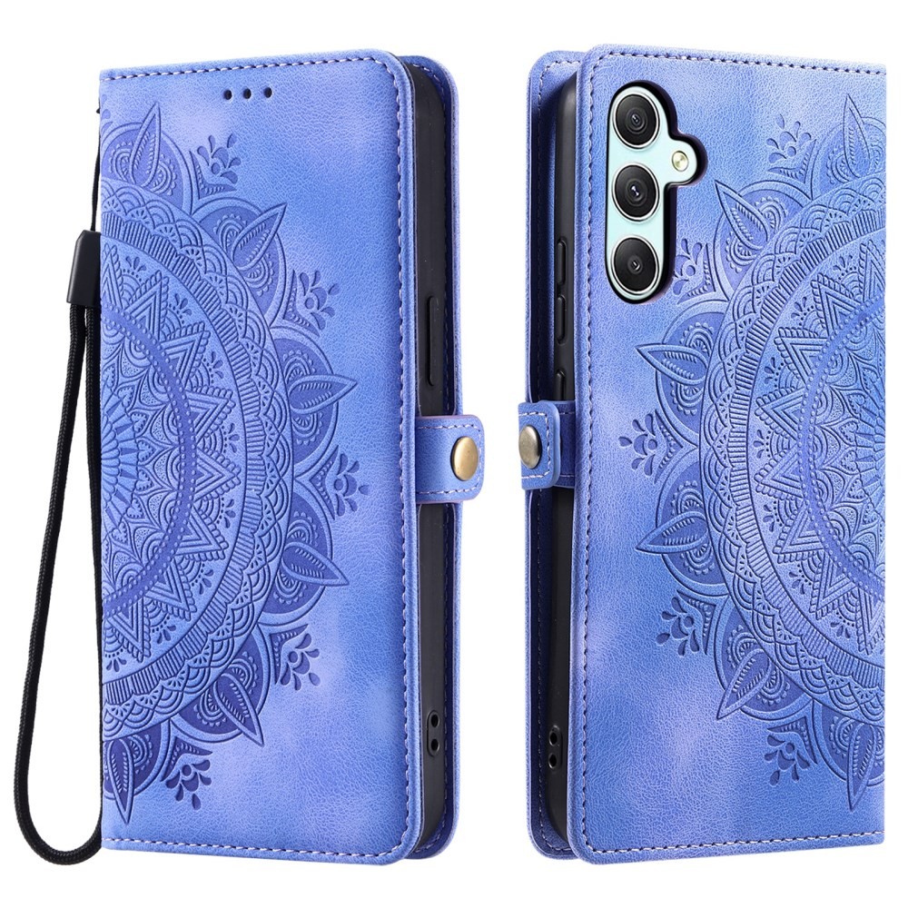 Samsung Galaxy S25 FE 5G Mandala Flower Θήκη Πορτοφόλι Purple