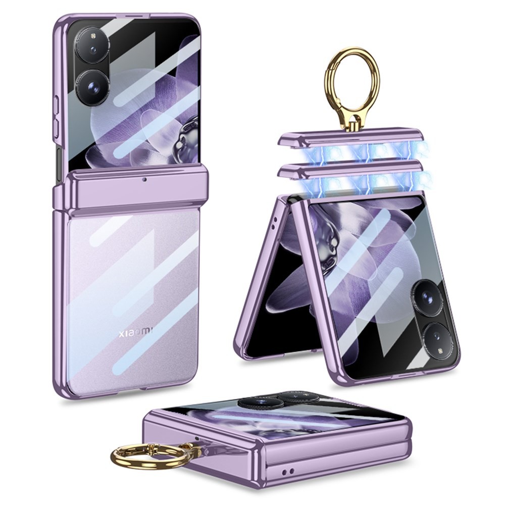 Xiaomi Mix Flip 5G GKK Magnetic Σκληρή Θήκη με Κρίκο Transparent/Purple