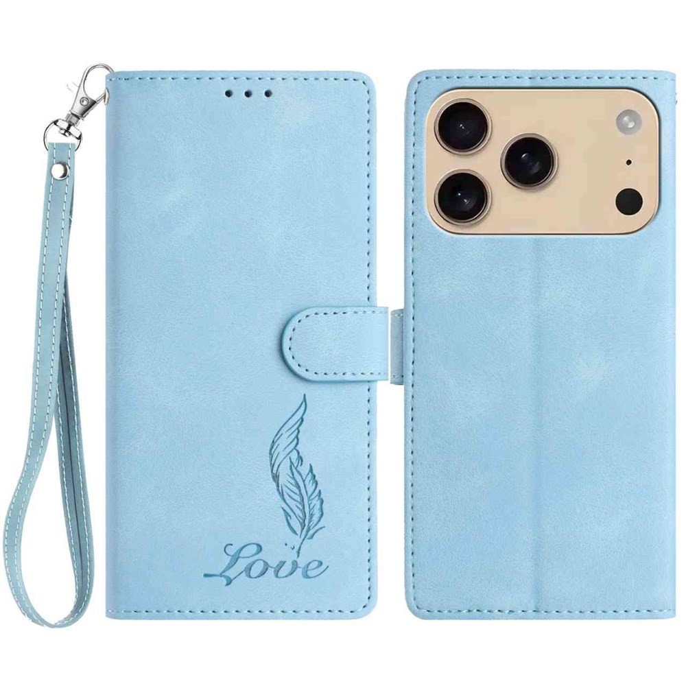 Apple iPhone 17 Pro Love Θήκη Πορτοφόλι Sky Blue