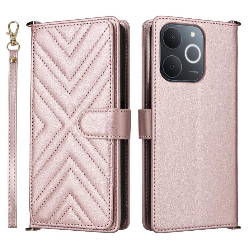 Realme Note 70T 4G Puff Lines Θήκη Πορτοφόλι Pink