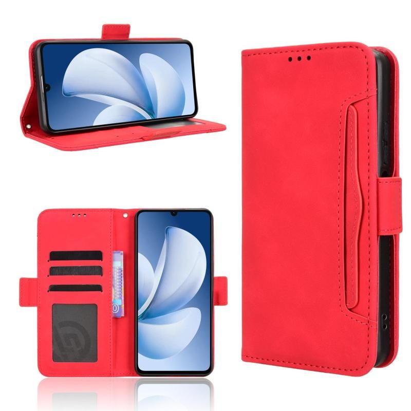Realme Note 70T 4G Multiple Cards Θήκη Πορτοφόλι Red