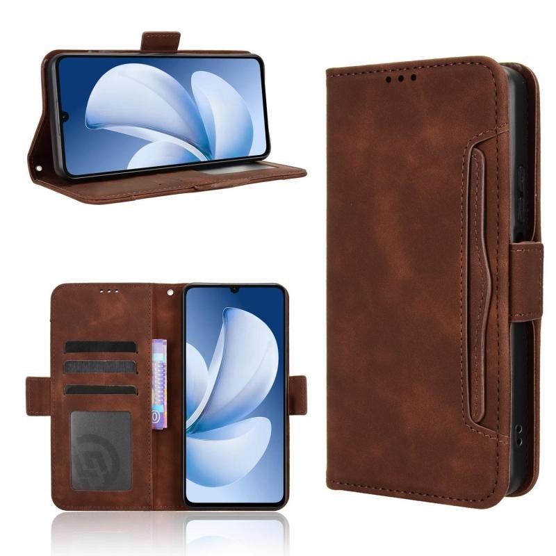 Realme Note 70T 4G Multiple Cards Θήκη Πορτοφόλι Brown