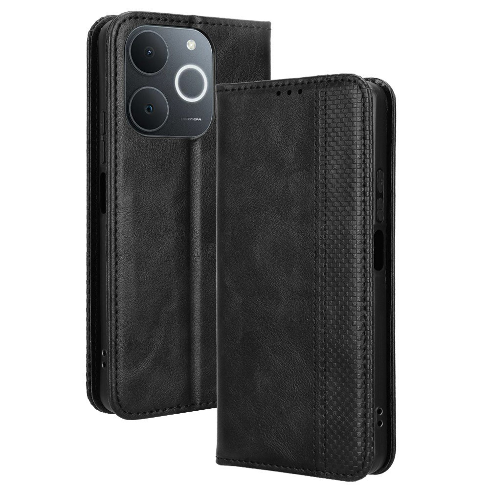 Realme Note 70T 4G Retro Θήκη Βιβλίο Black