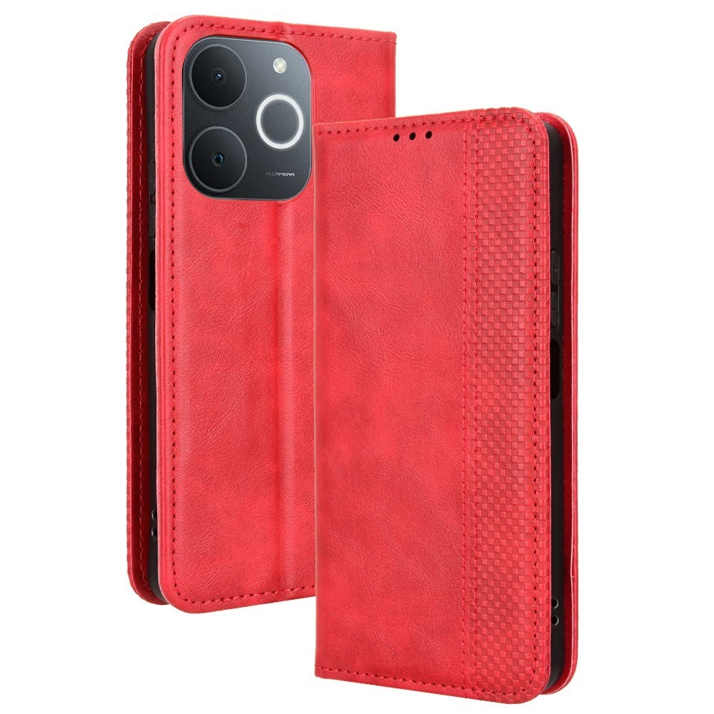 Realme Note 70T 4G Retro Θήκη Βιβλίο Red