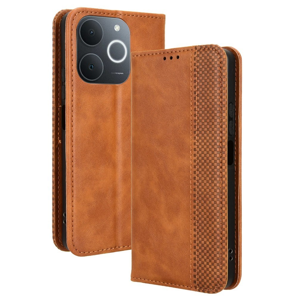 Realme Note 70T 4G Retro Θήκη Βιβλίο Brown