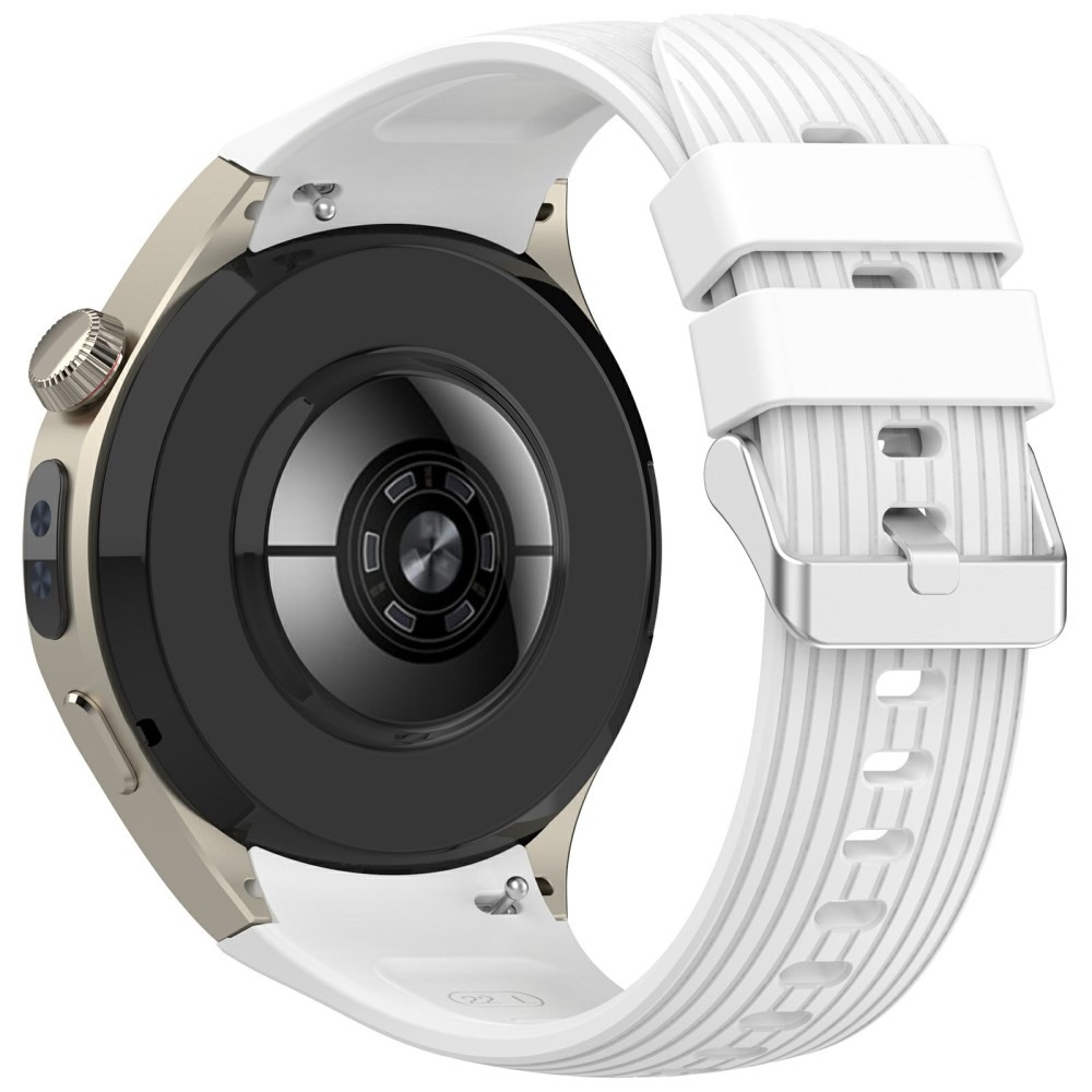 Huawei Watch 5 - 46mm Ριγέ Λουράκι Σιλικόνης White