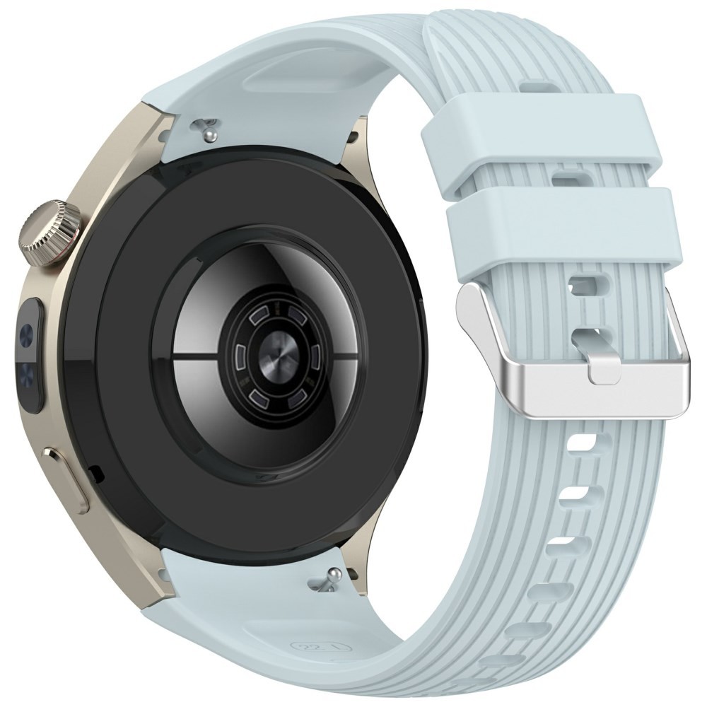 Huawei Watch 5 - 46mm Ριγέ Λουράκι Σιλικόνης Baby Blue