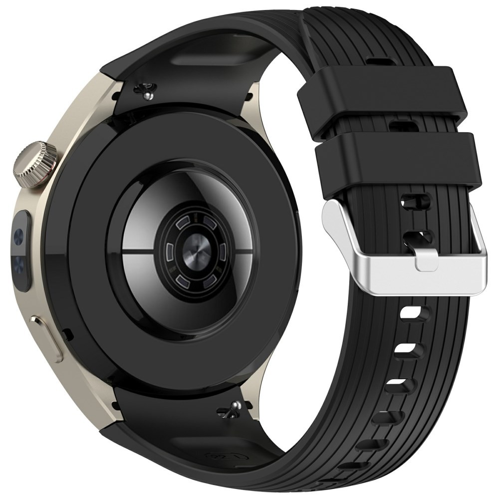 Huawei Watch 5 - 46mm Ριγέ Λουράκι Σιλικόνης Black