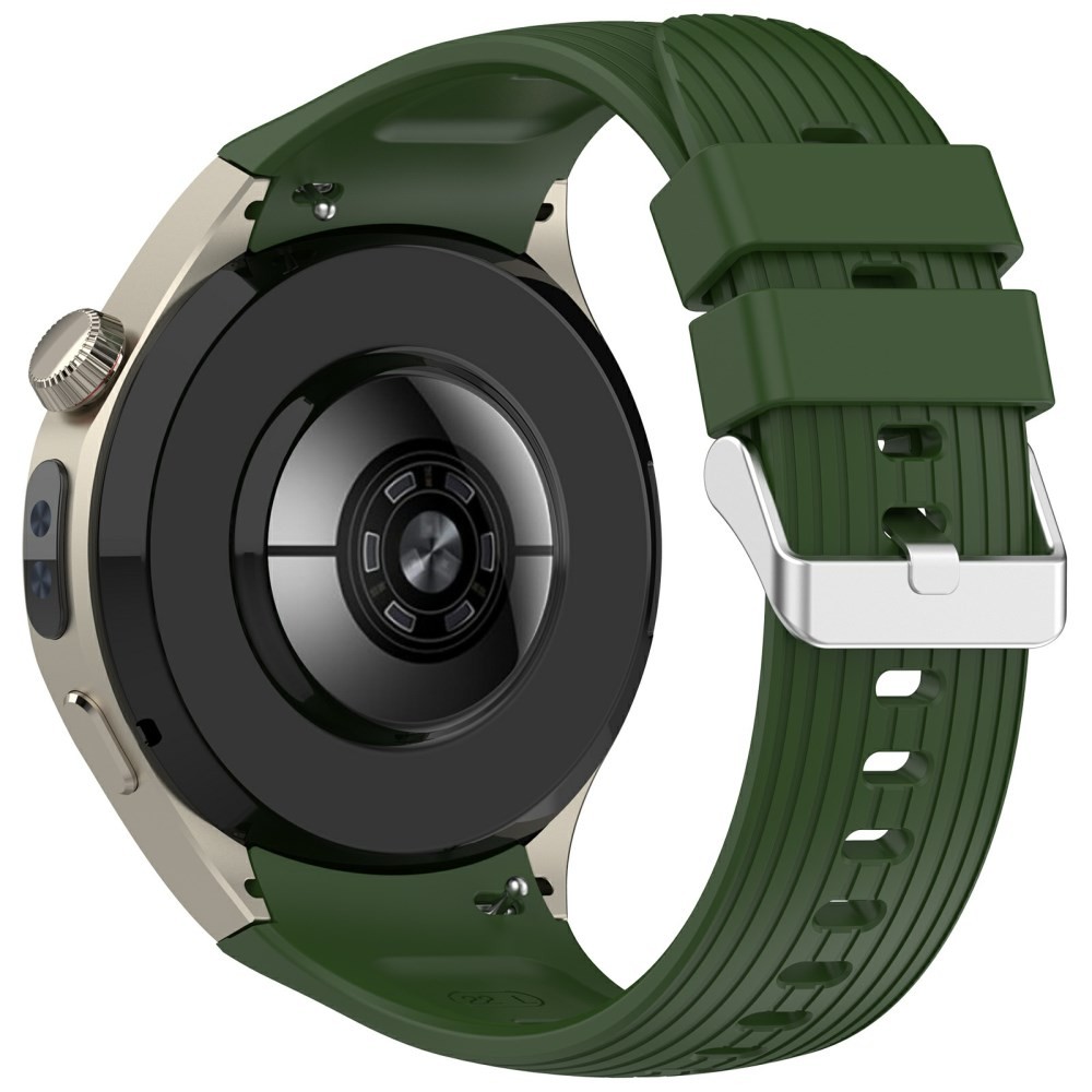 Huawei Watch 5 - 46mm Ριγέ Λουράκι Σιλικόνης Army Green