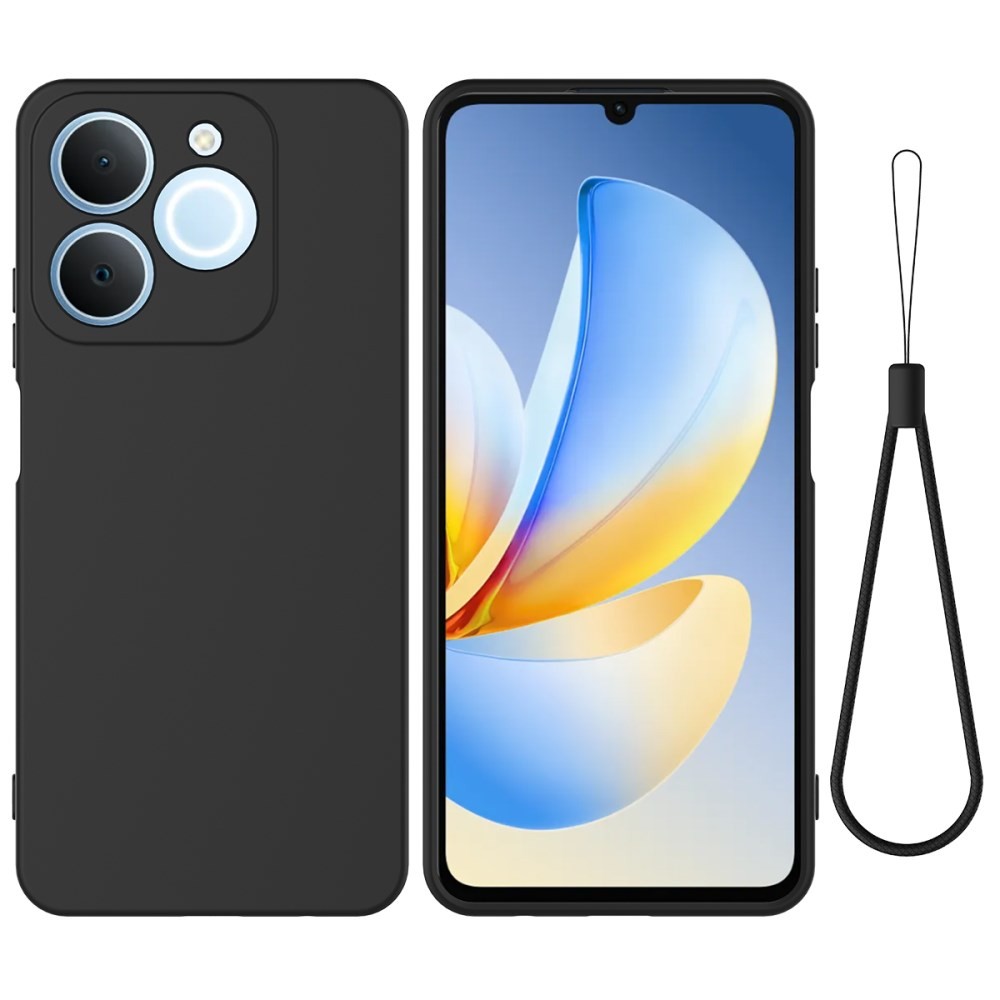 Realme Note 70T 4G Solid Color Θήκη Σιλικόνης Black