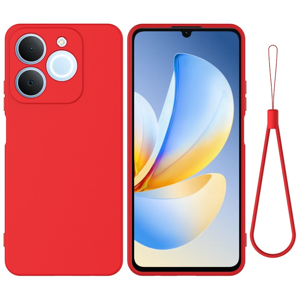 Realme Note 70T 4G Solid Color Θήκη Σιλικόνης Red