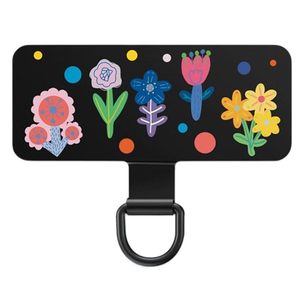 OEM  Μεταλλικό Tab για Λουράκι Λαιμού Flowers